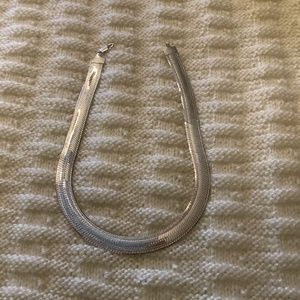 18” Mirror Cut Silver Necklace